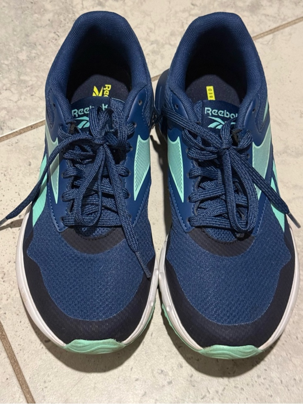 Reebok Navy and Mint comfort Footbed Athletic Sneakers size 7.5 /worn once.